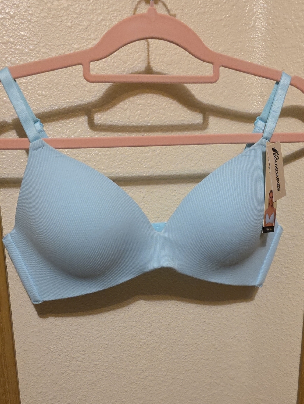 No Boundaries Light Blue Seamless T-Shirt Bra